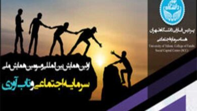 اولین همایش بین المللی و سومین همایش ملی سرمایه اجتماعی و تاب آوری، اسفند ۱۴۰۰